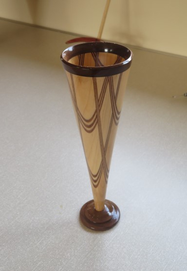 This segmented vase won a Highly commended certificate for Howard Overton